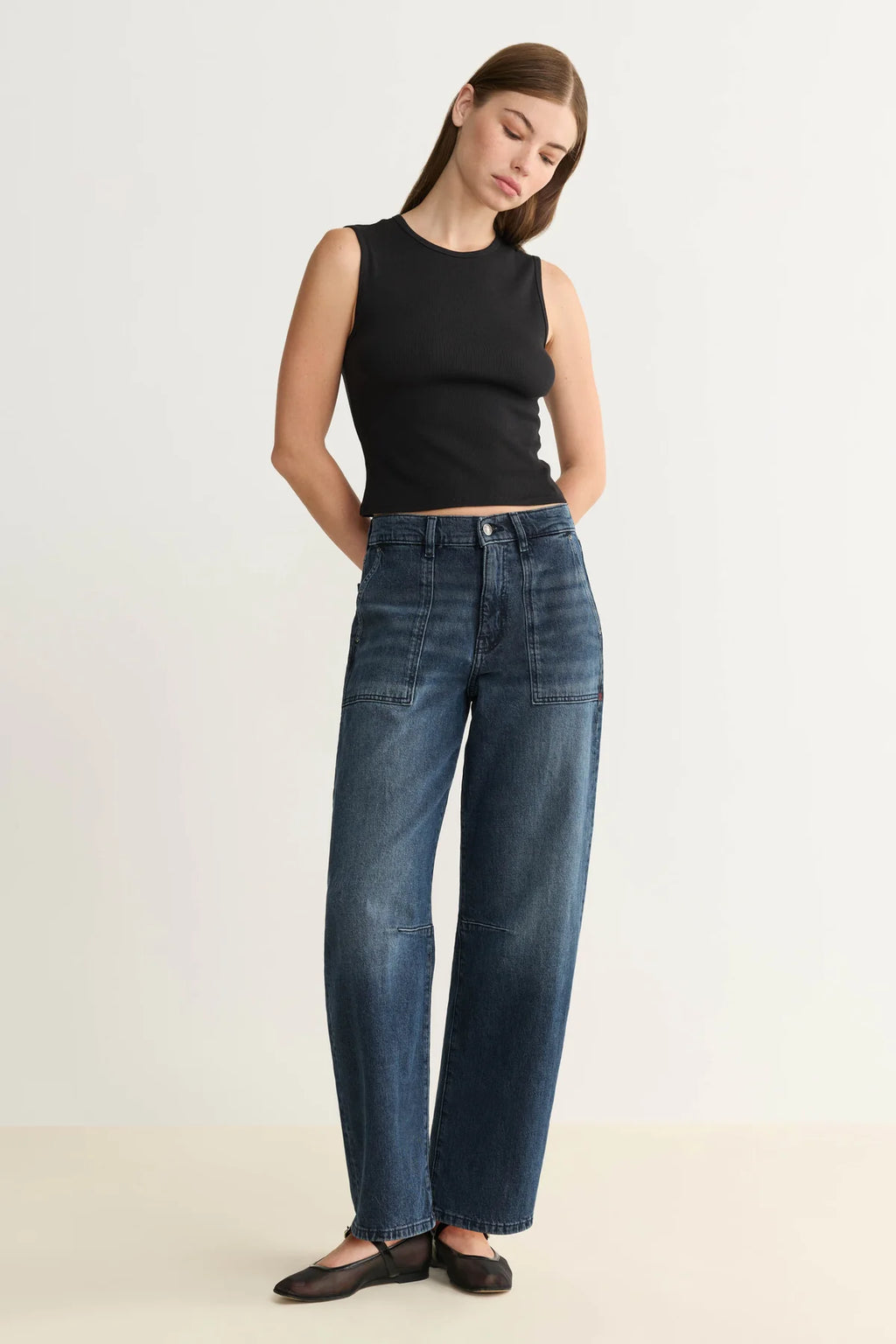 BNA Soft Curve Barrel Jean (Saturday Night)