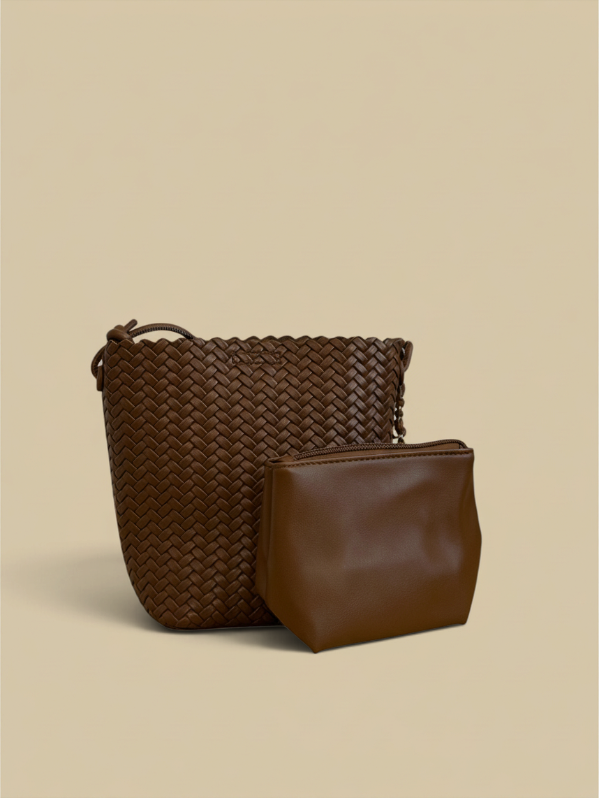 Woven Tapered Crossbody Bag