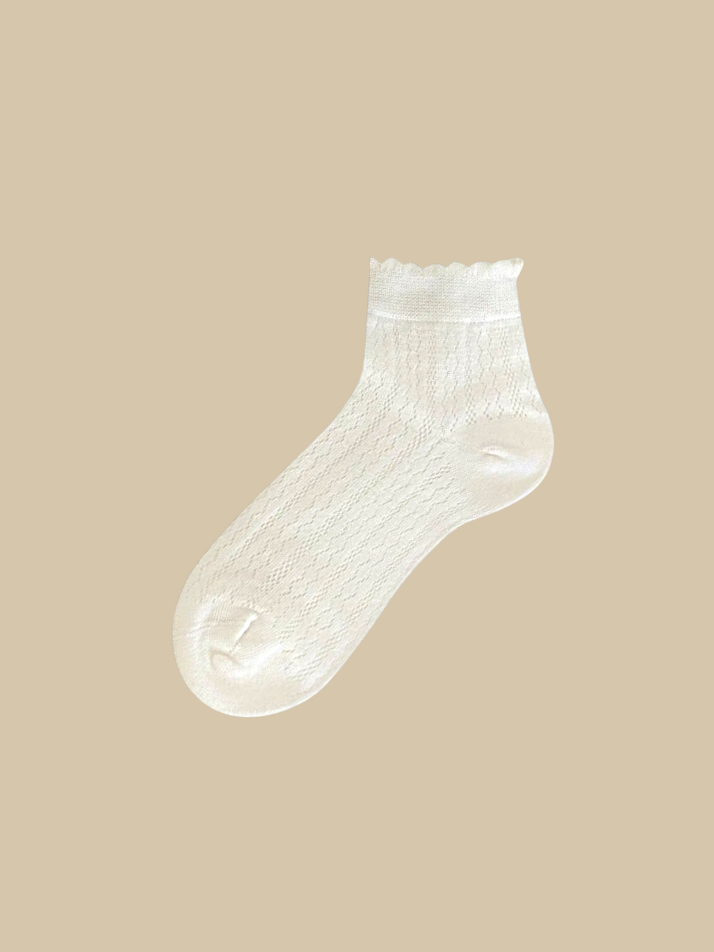Mesh Ruffle Ankle Socks