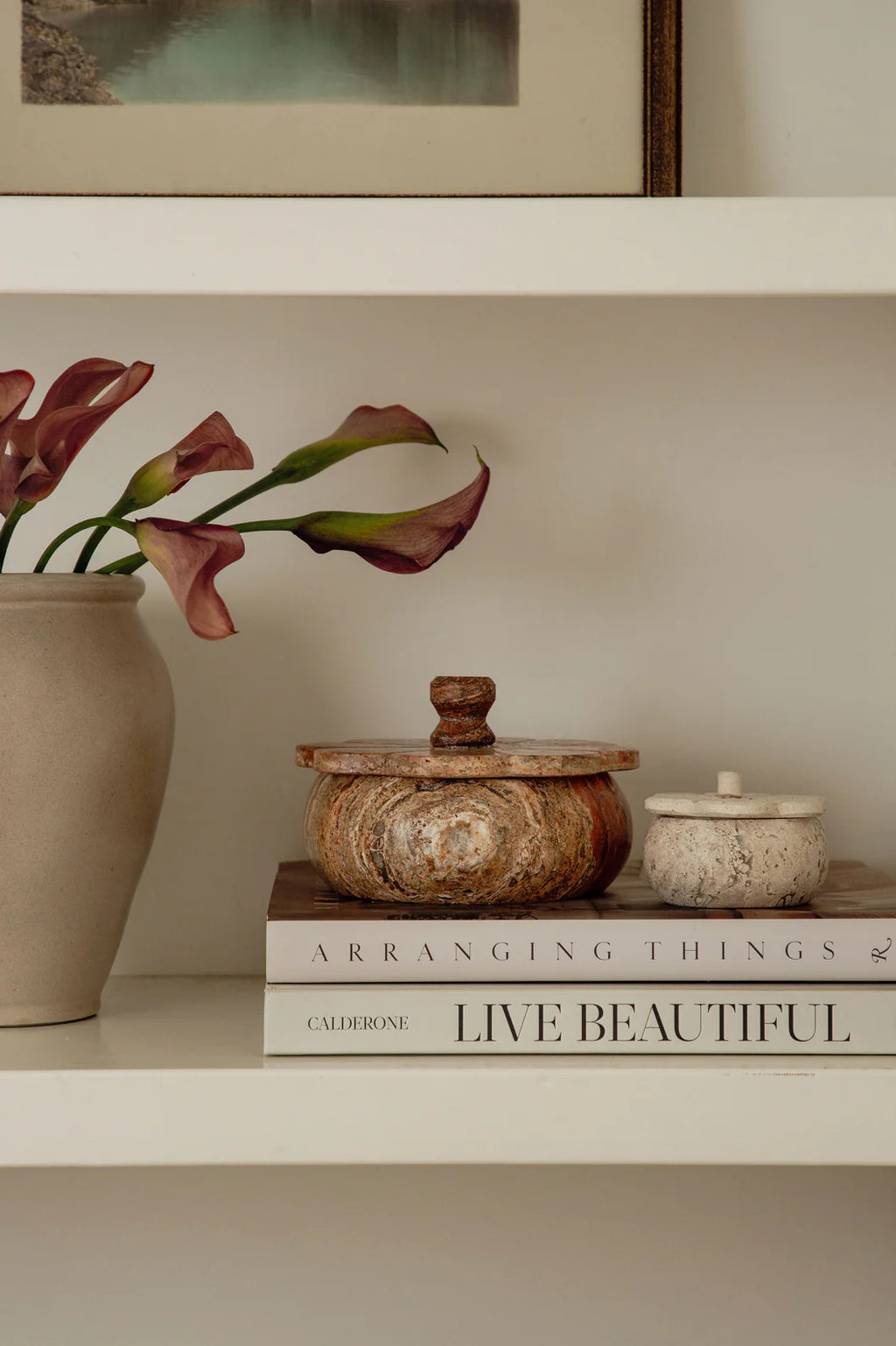 Rust Travertine Trinket Box
