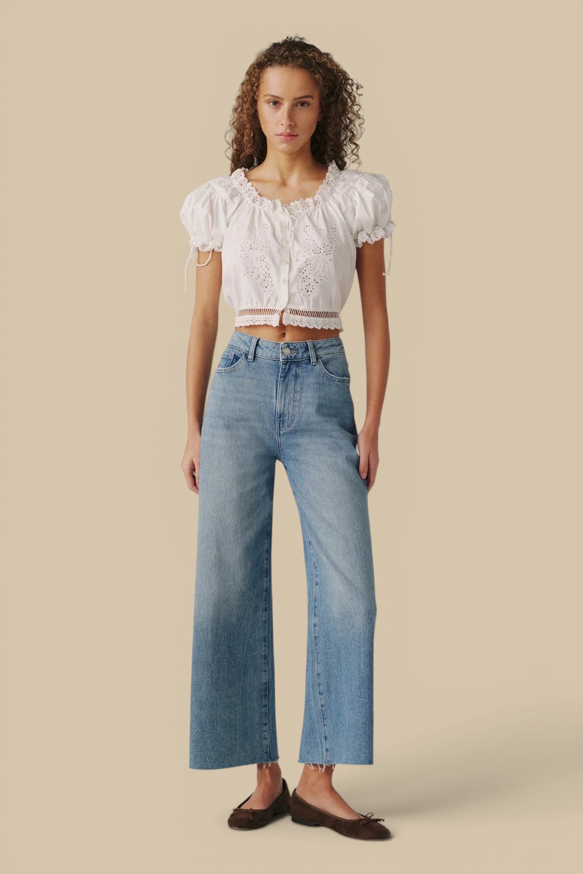 Sundown NCE Wide Leg Crop Jean