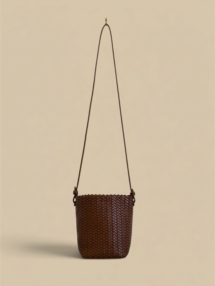 Woven Tapered Crossbody Bag