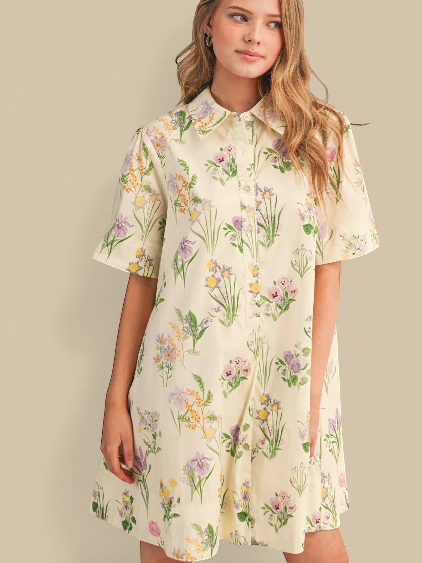 Garden Yellow Floral Dress