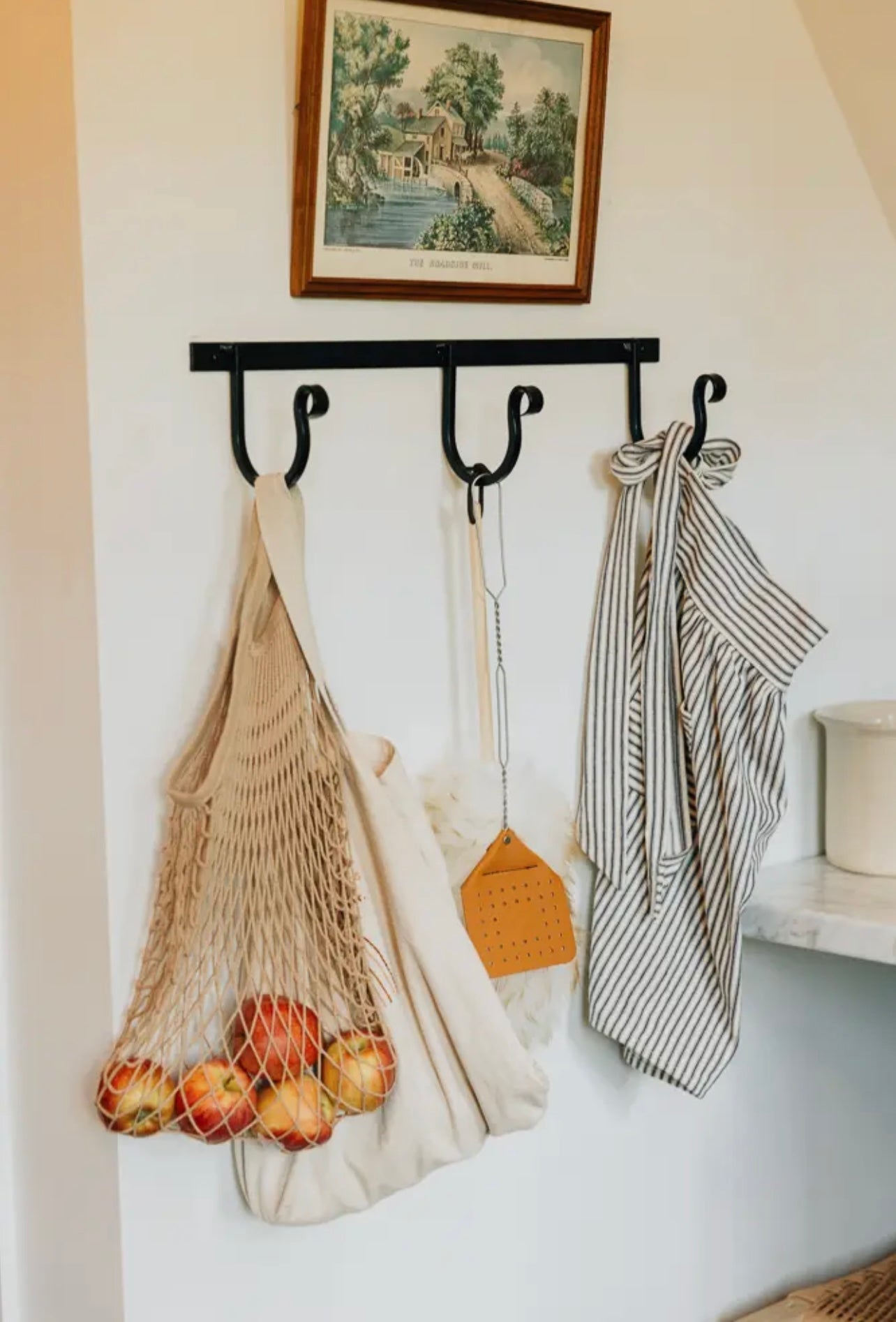 Wrought Iron Rack with Hooks