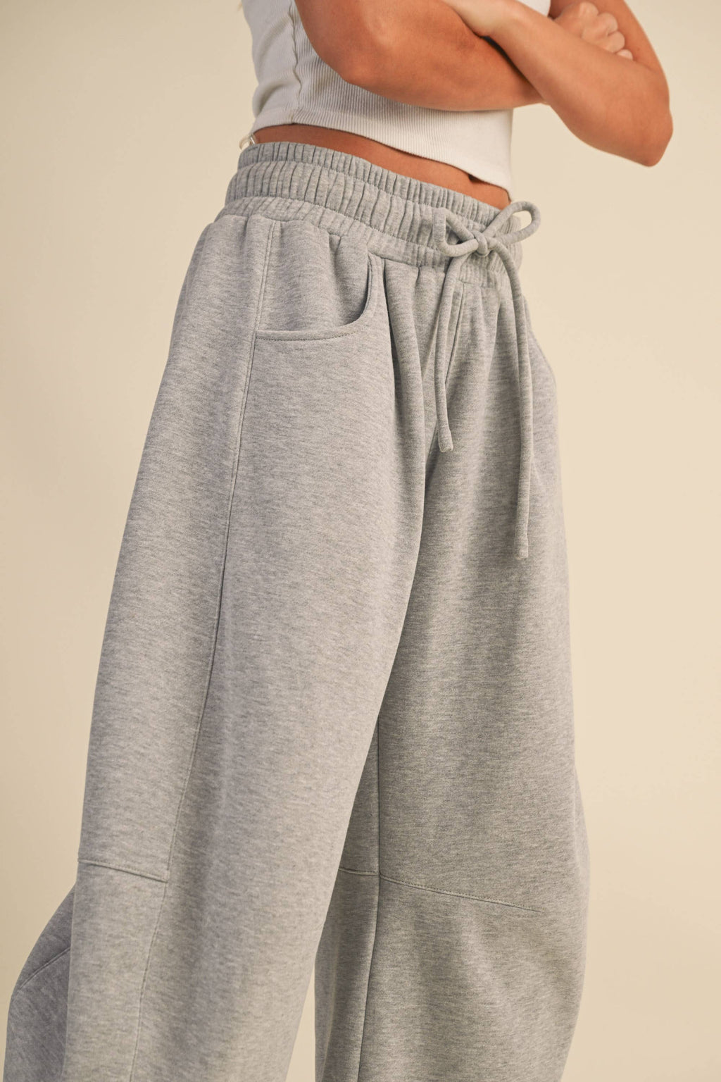 Barrel Sweatpants, Heather Grey