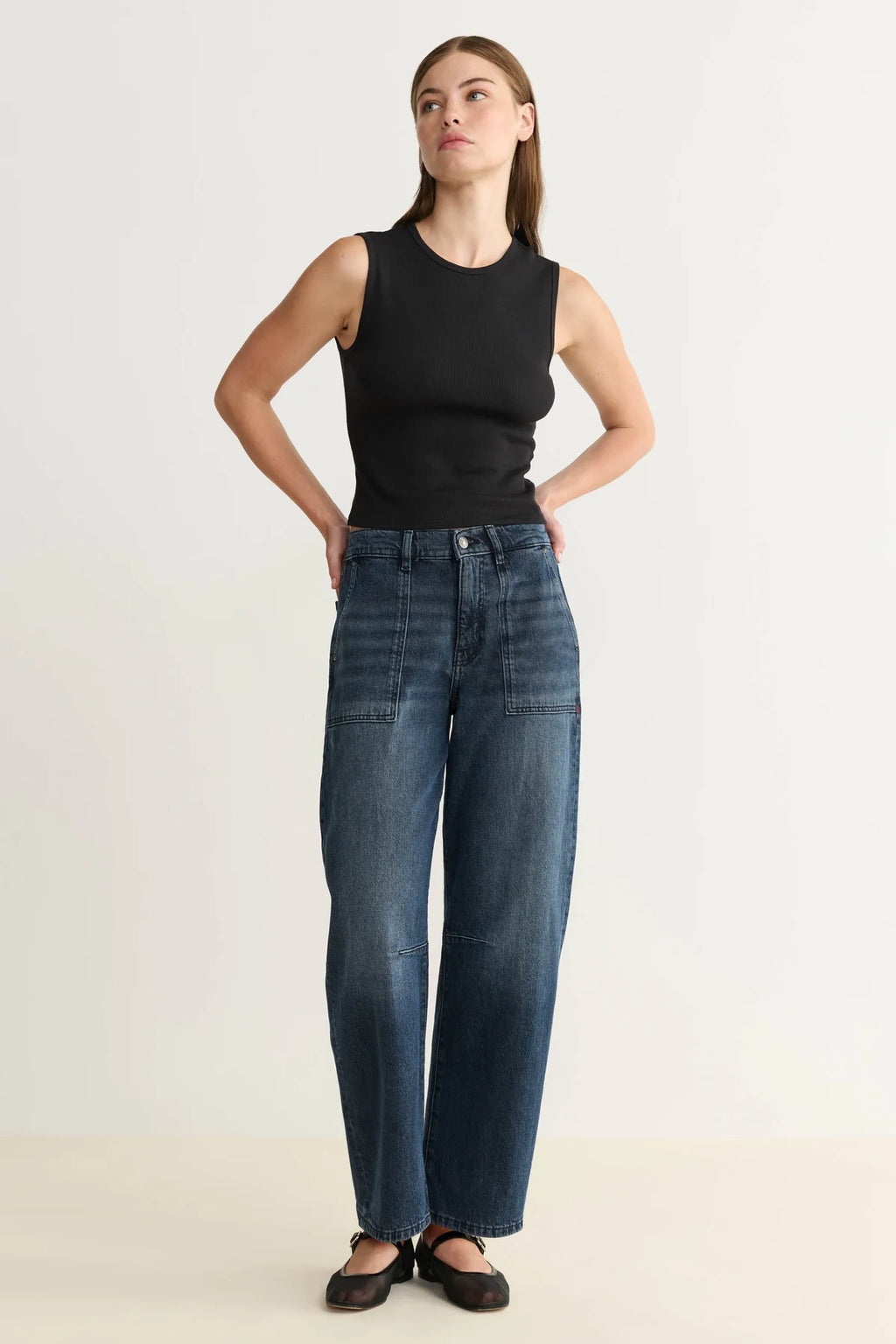 BNA Soft Curve Barrel Jean (Saturday Night)