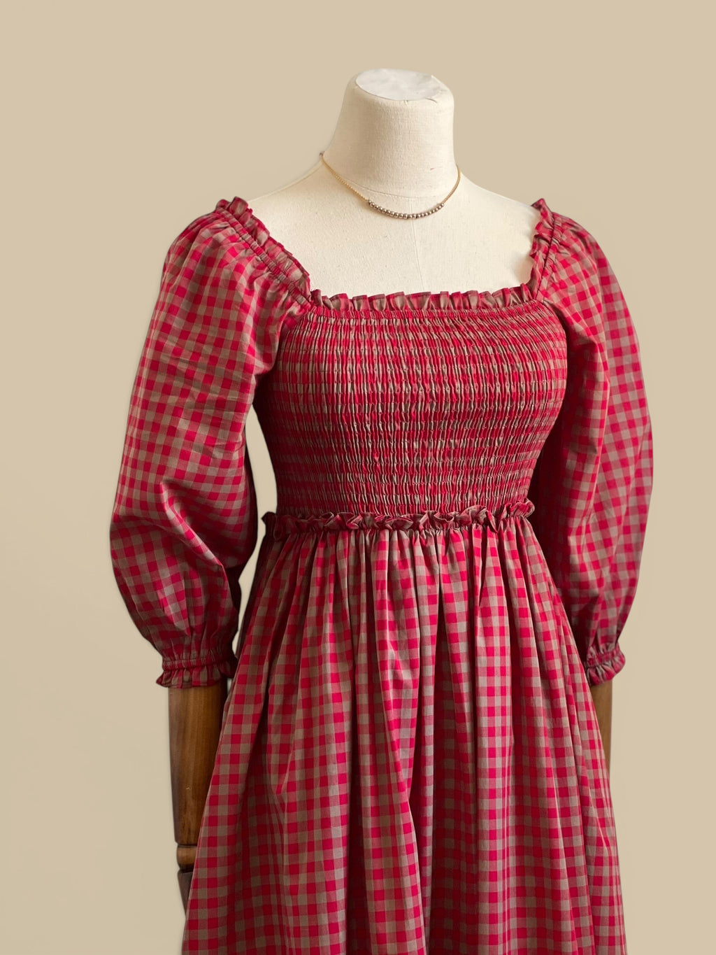Gingham Smocked Dress