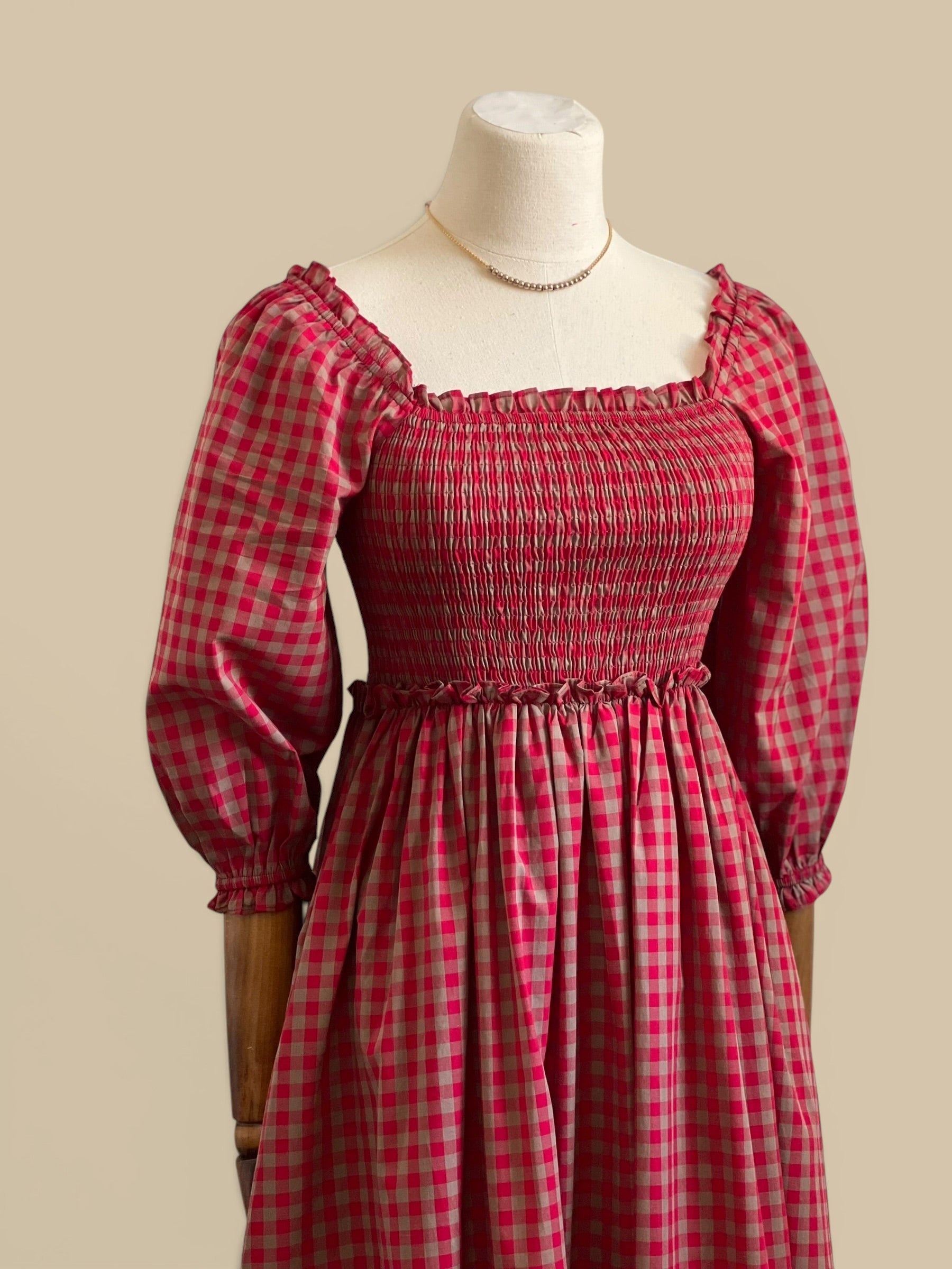 Gingham Smocked Dress