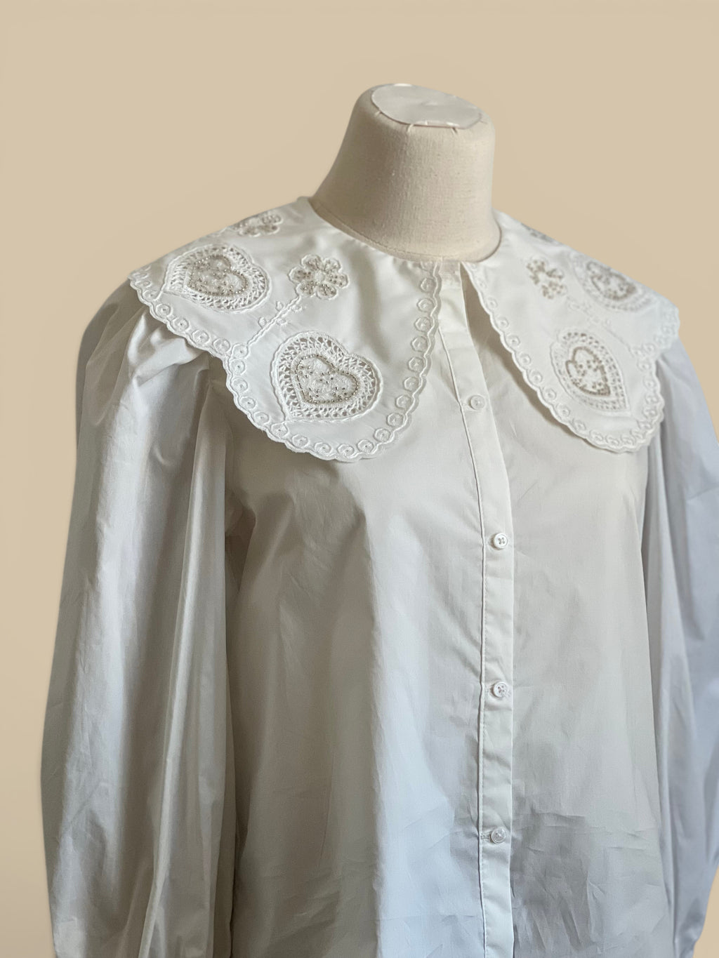 English Factory White Beaded Blouse