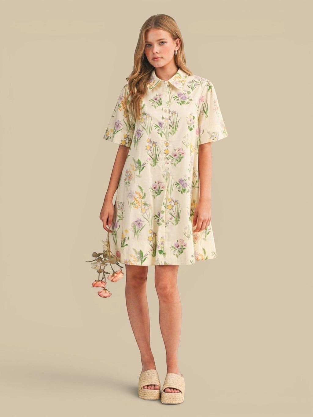 Garden Yellow Floral Dress