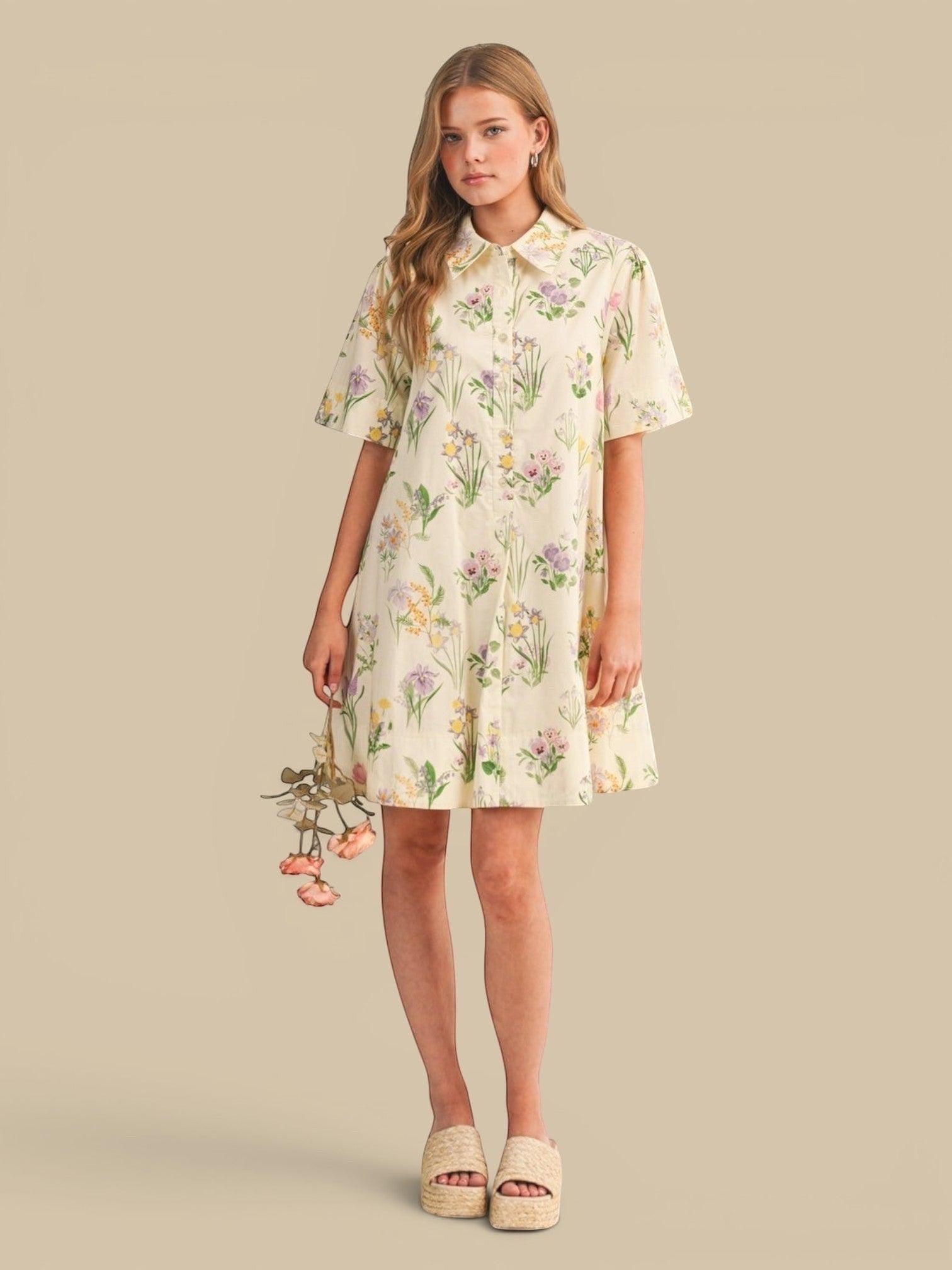 Garden Yellow Floral Dress