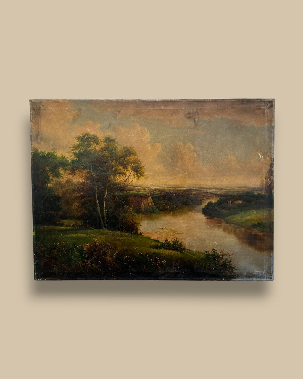 Along the River Oil Painting