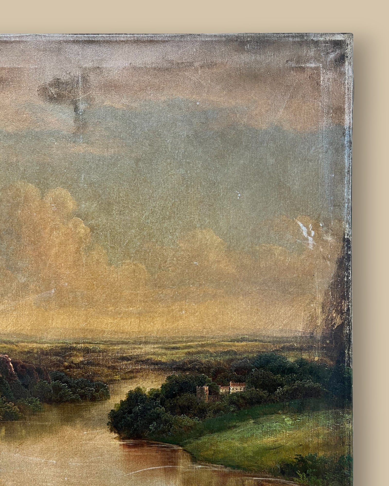 Along the River Oil Painting