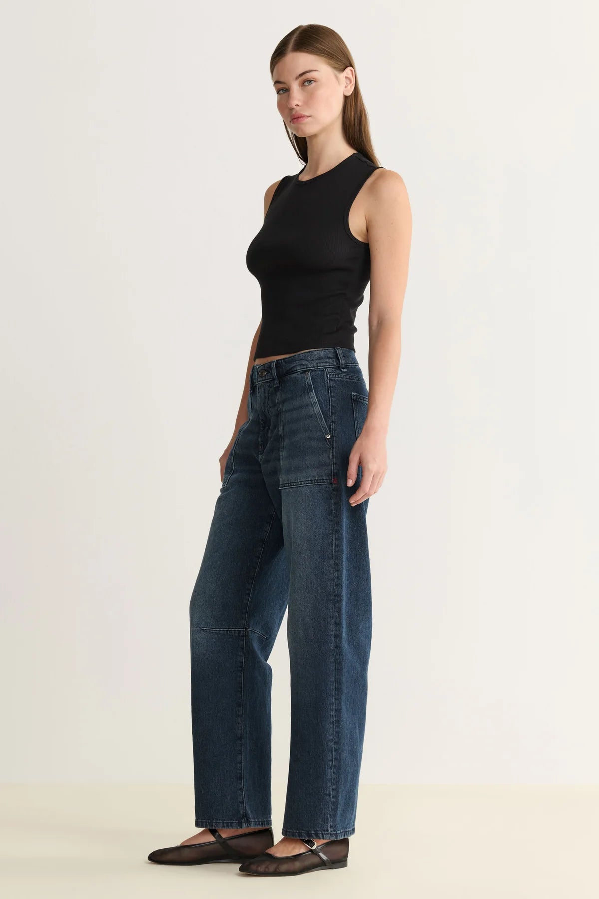 BNA Soft Curve Barrel Jean (Saturday Night)