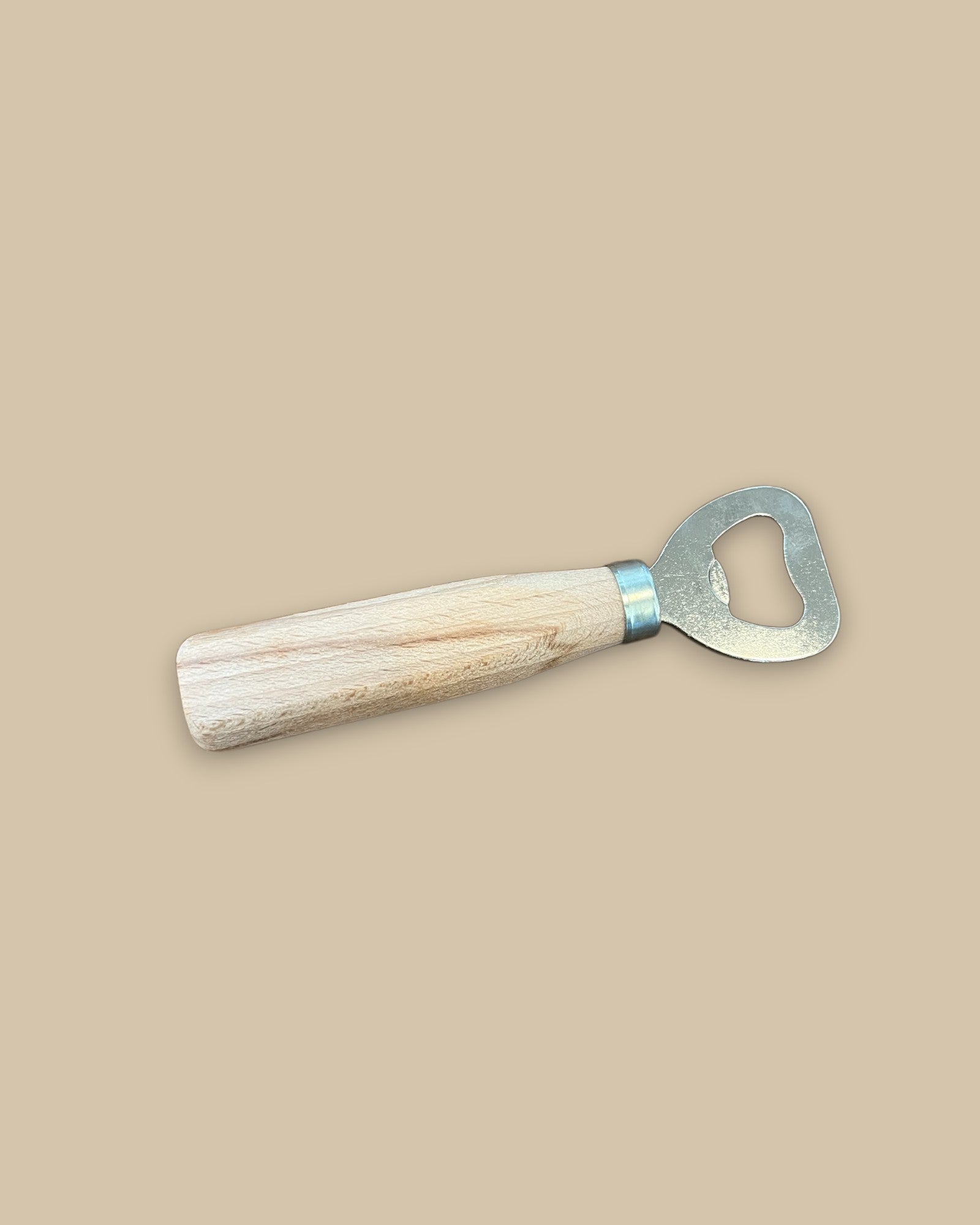 Belgian Bottle Opener, Beechwood + Stainless Steel
