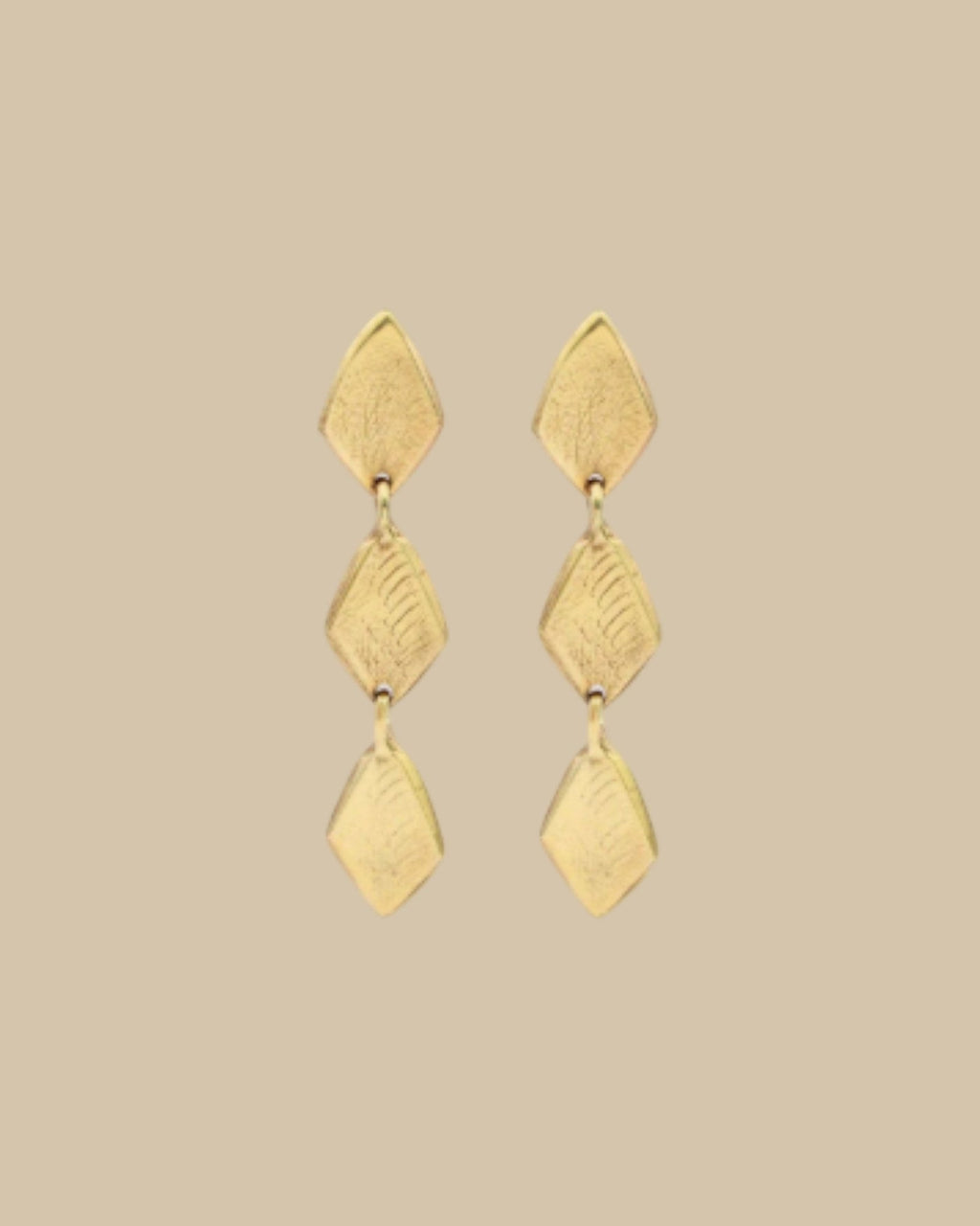Bronze Asali Triple Drop Earrings