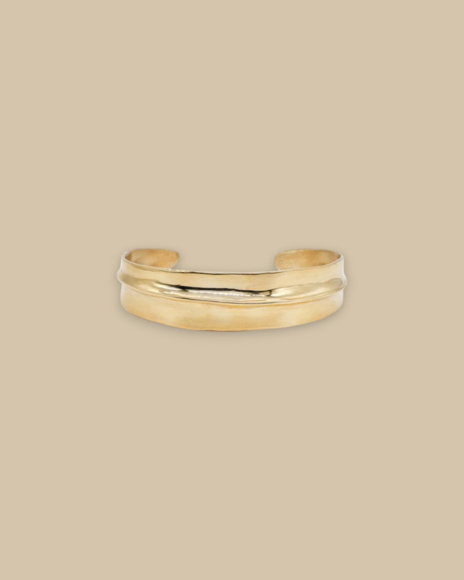 Bronze Slim Ridge Cuff