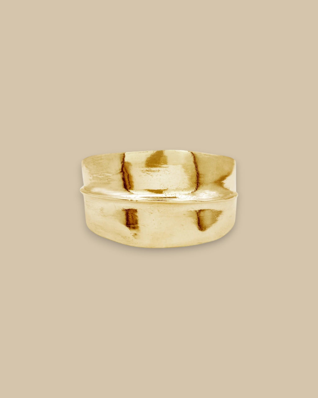 Bronze Wide Ridge Cuff