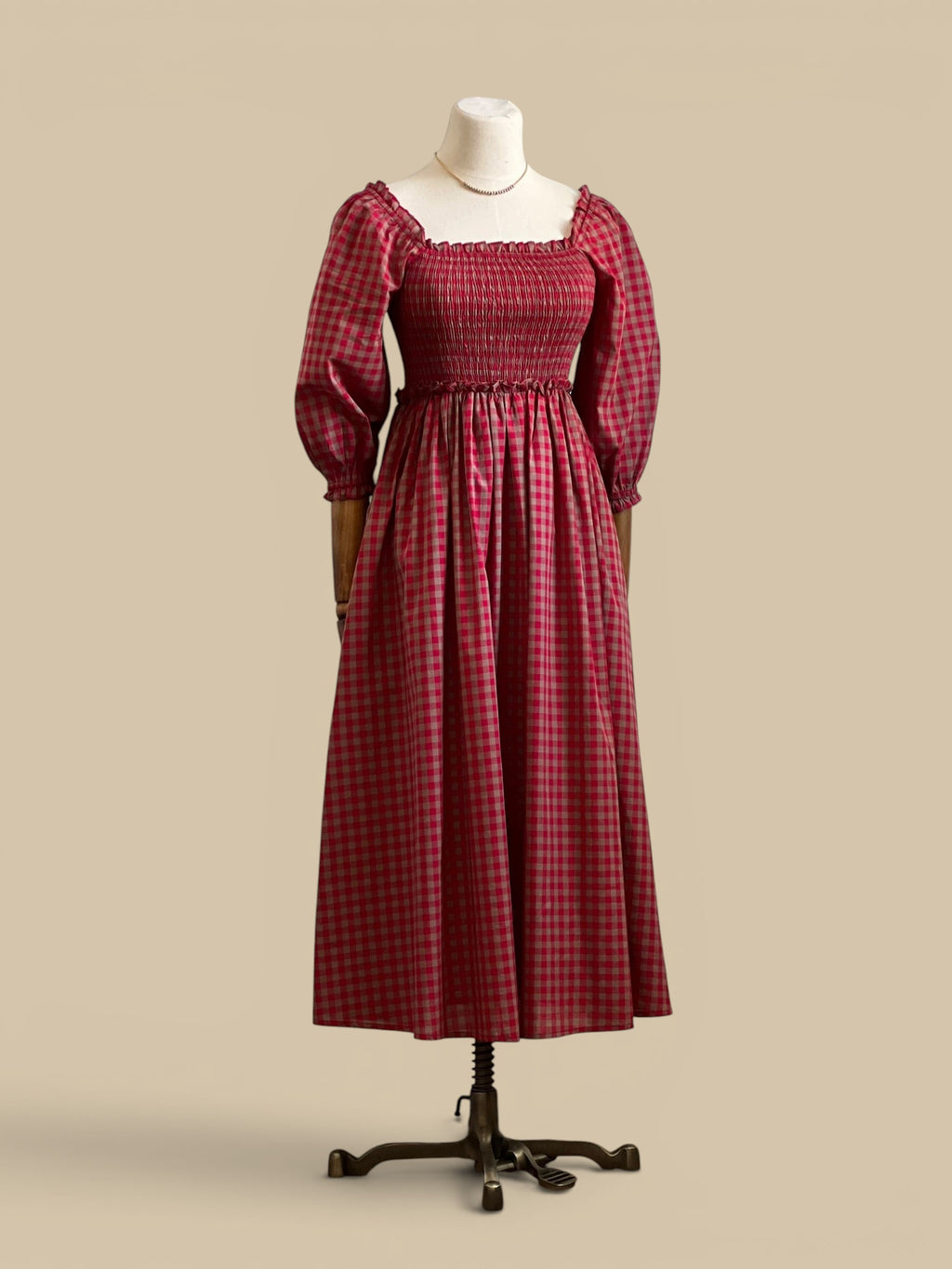 Gingham Smocked Dress