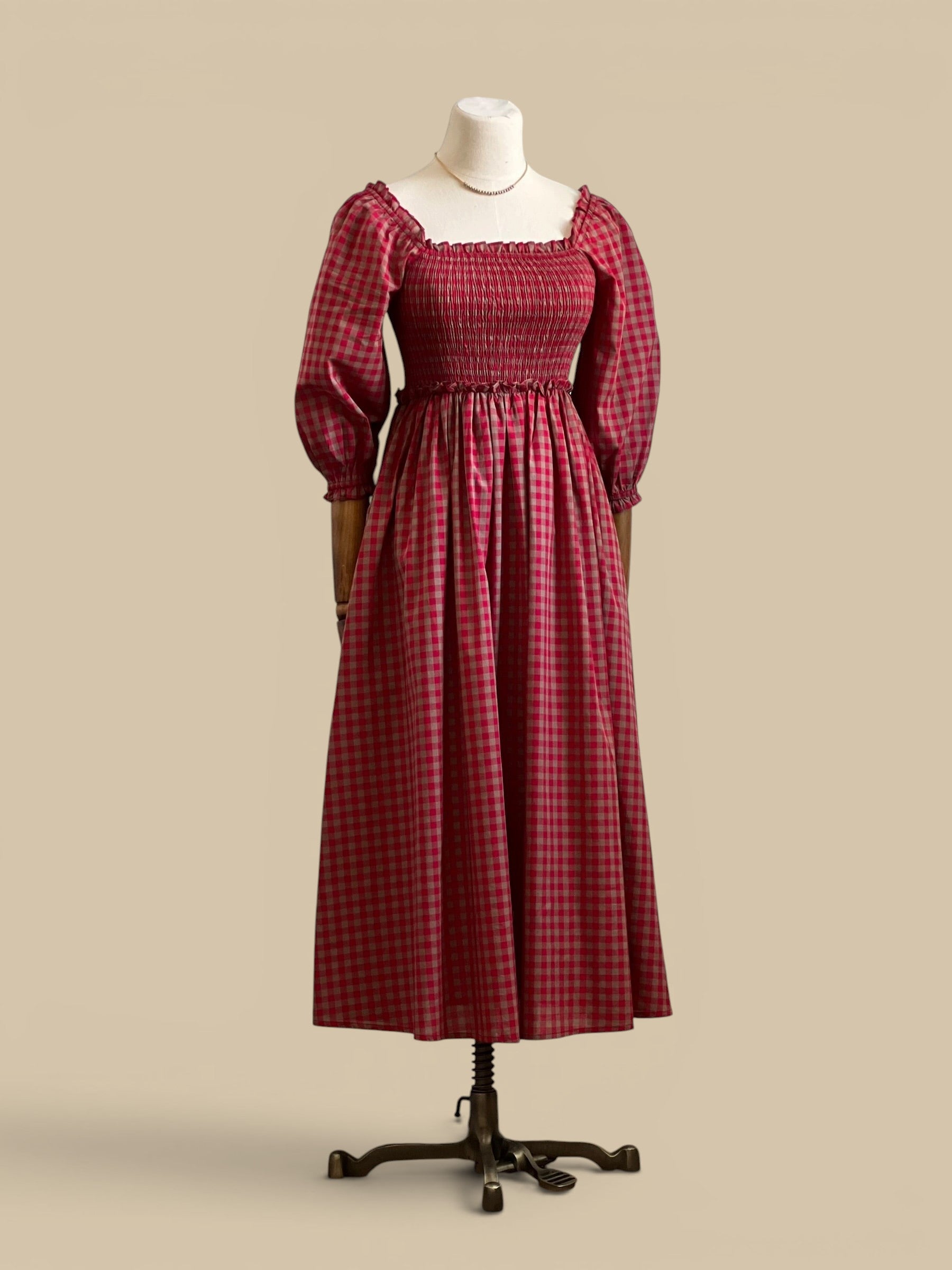 Gingham Smocked Dress