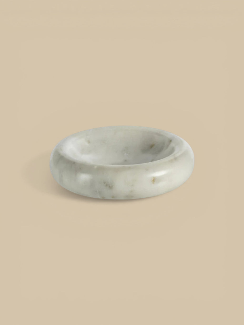 Curved Round Marble Accent Bowl