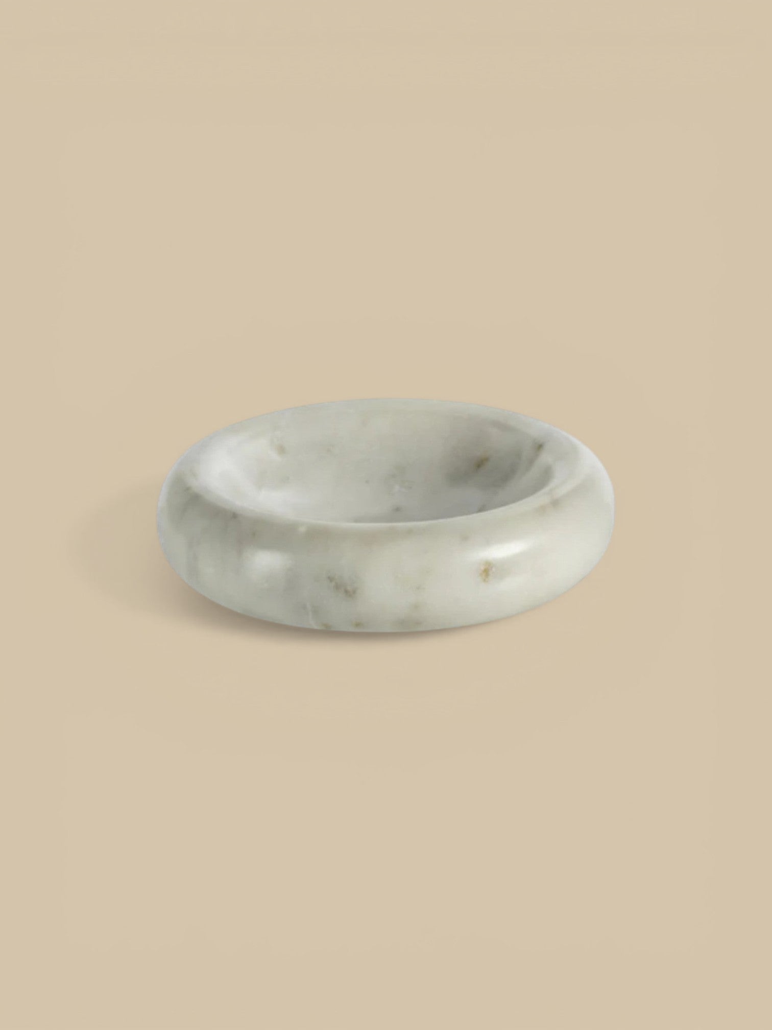 Curved Round Marble Accent Bowl