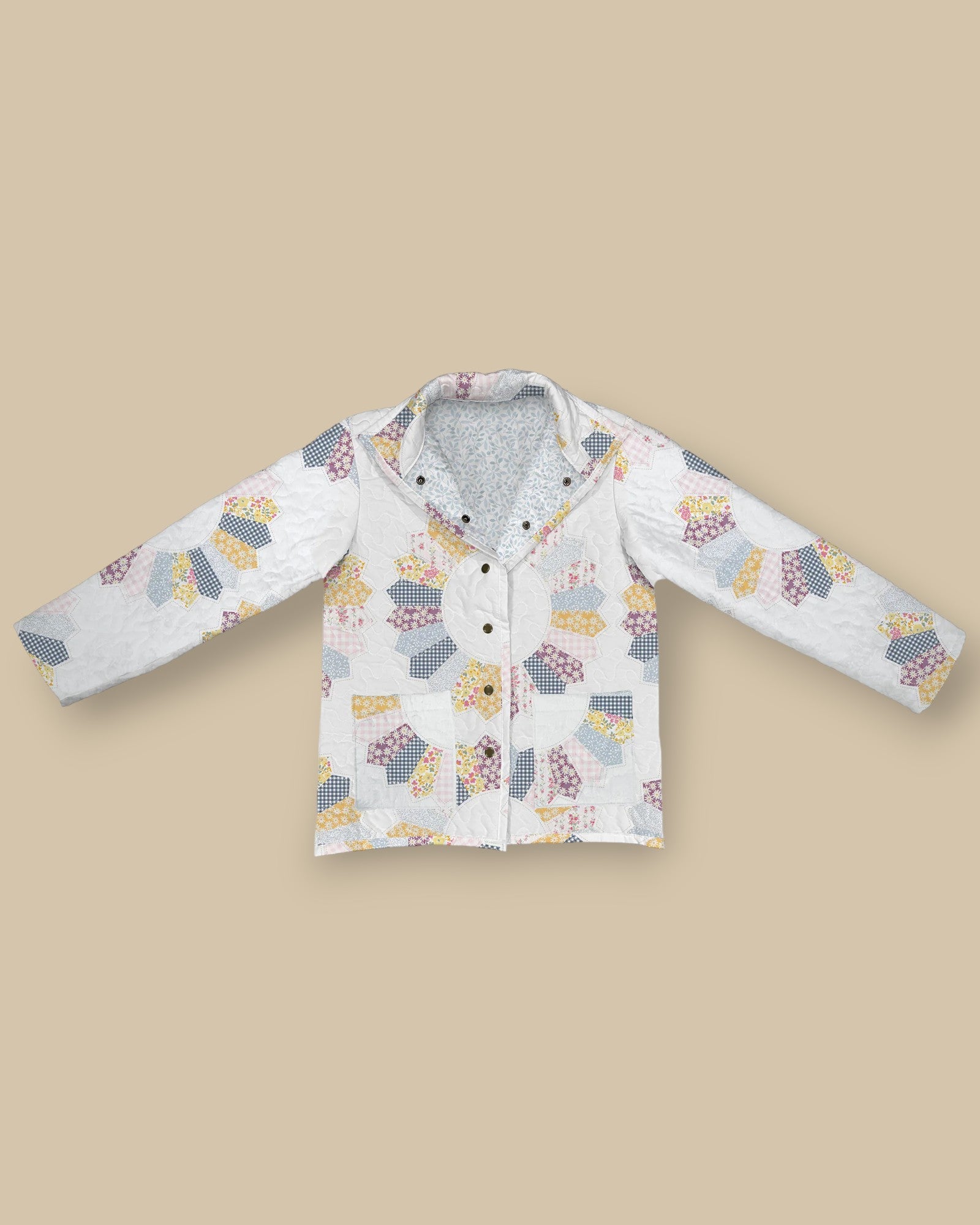 Dresden Patchwork Quilted Snap Jacket
