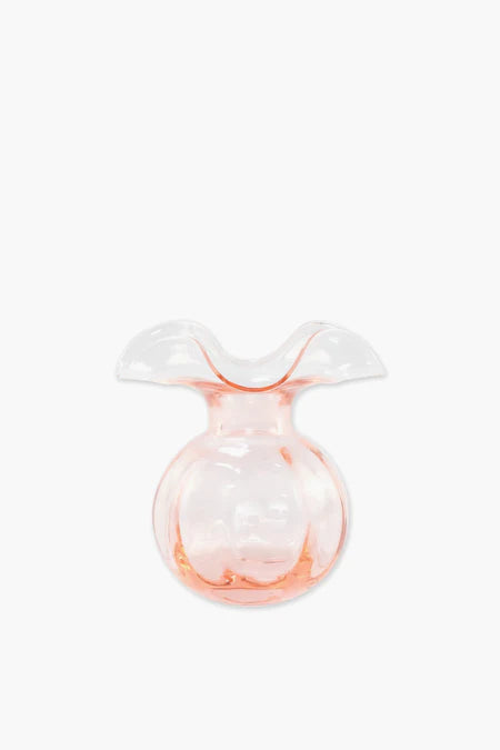 Vietri Hibiscus Glass Pink Bud Vase