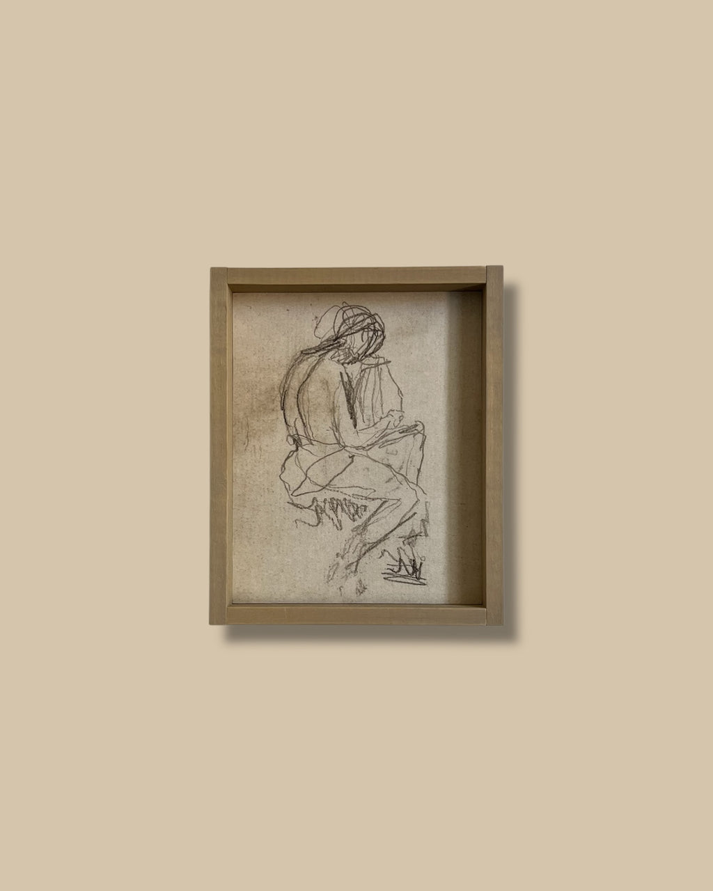 Body Sketch Silhouette Framed Art