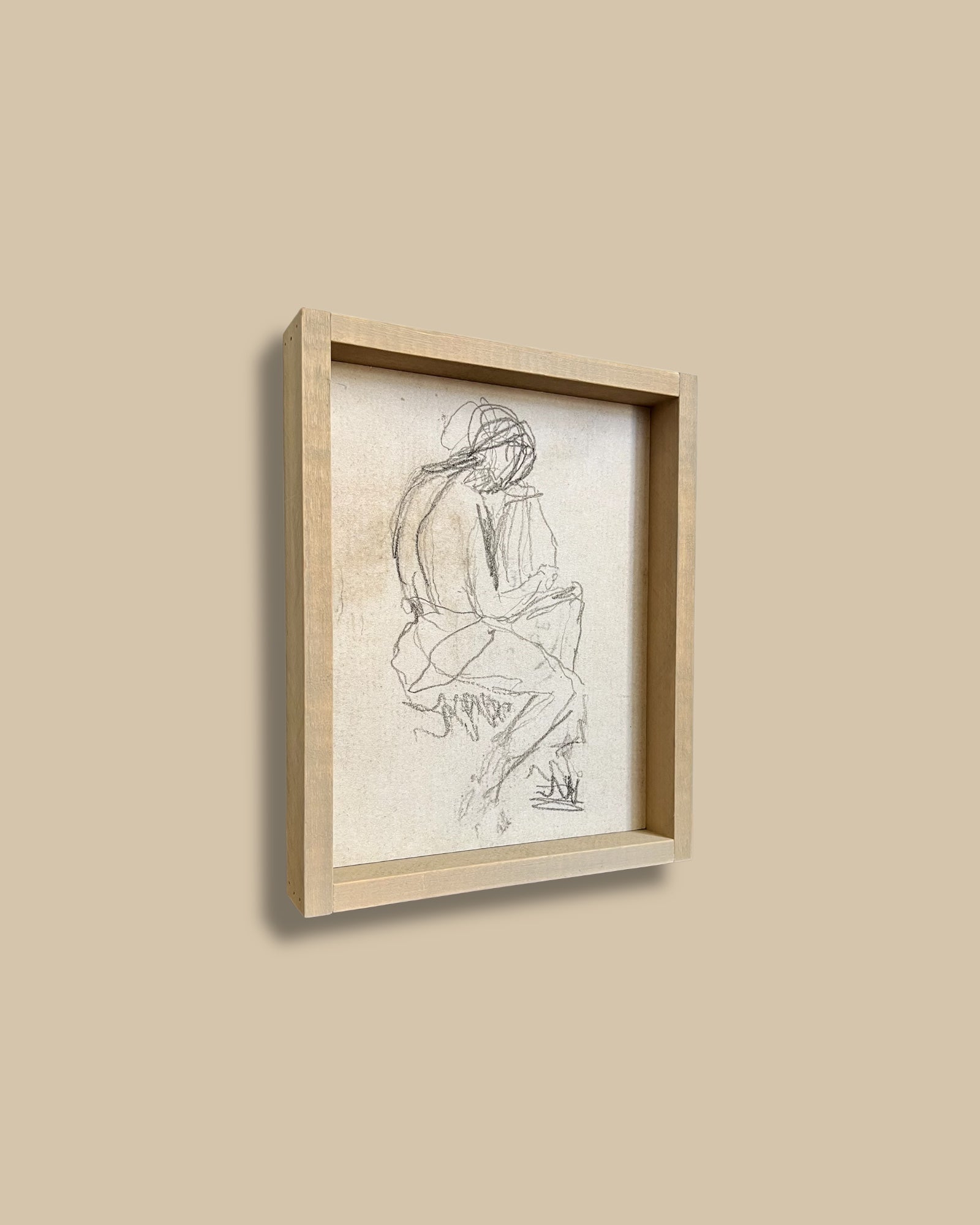 Body Sketch Silhouette Framed Art