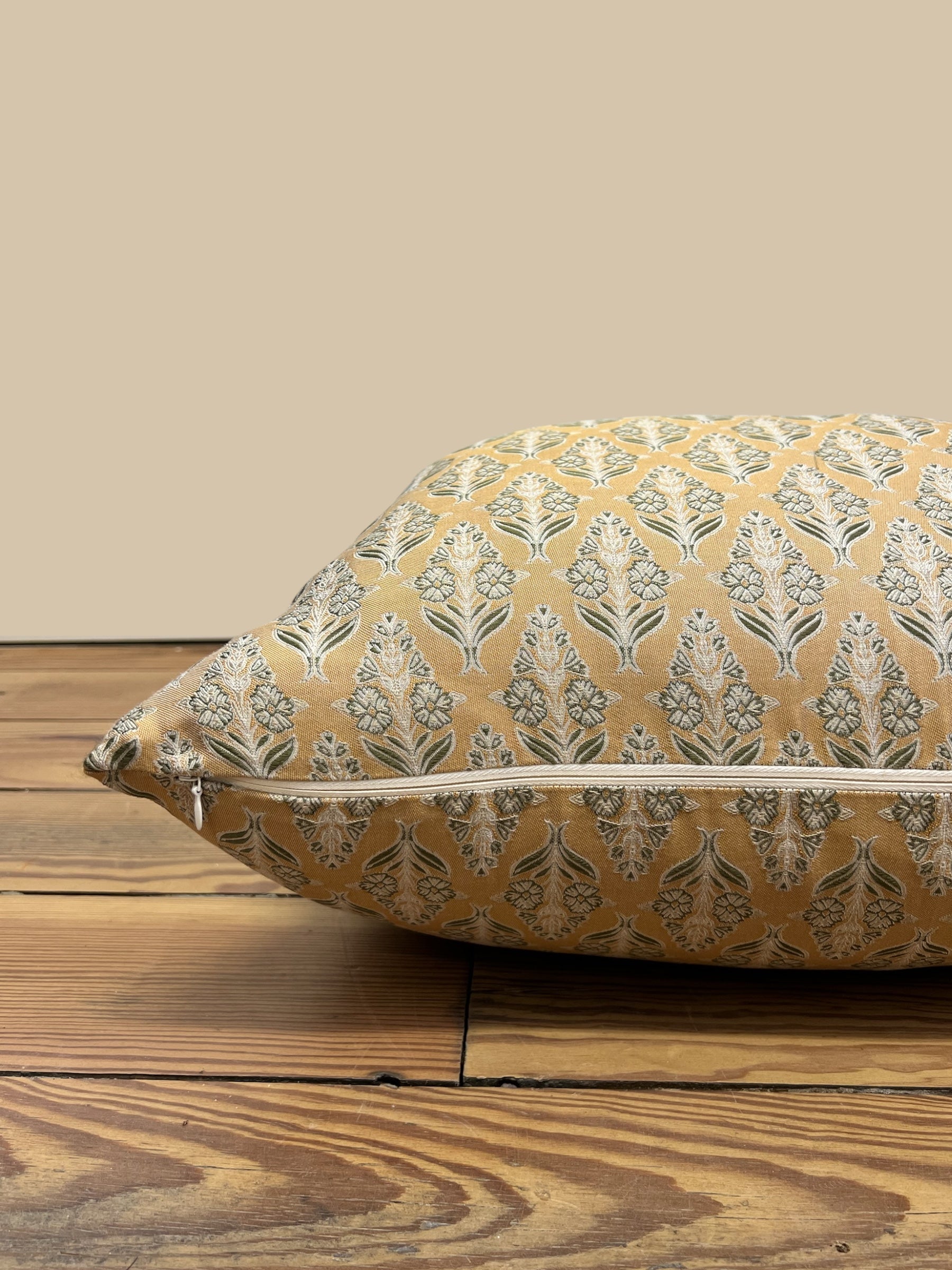 One-of-a-Kind Silk Floral Pillow
