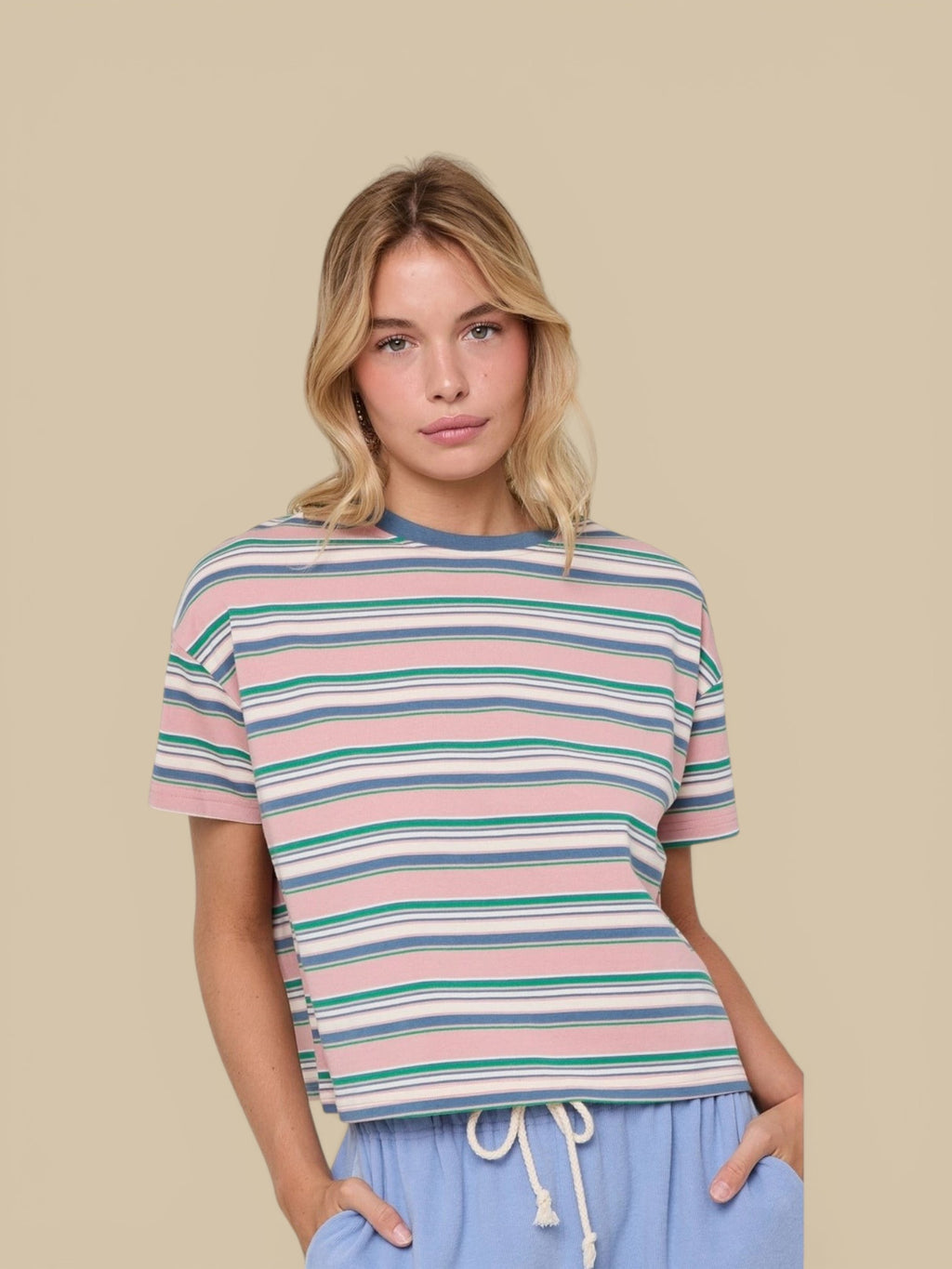 Lola Striped Knit Tee