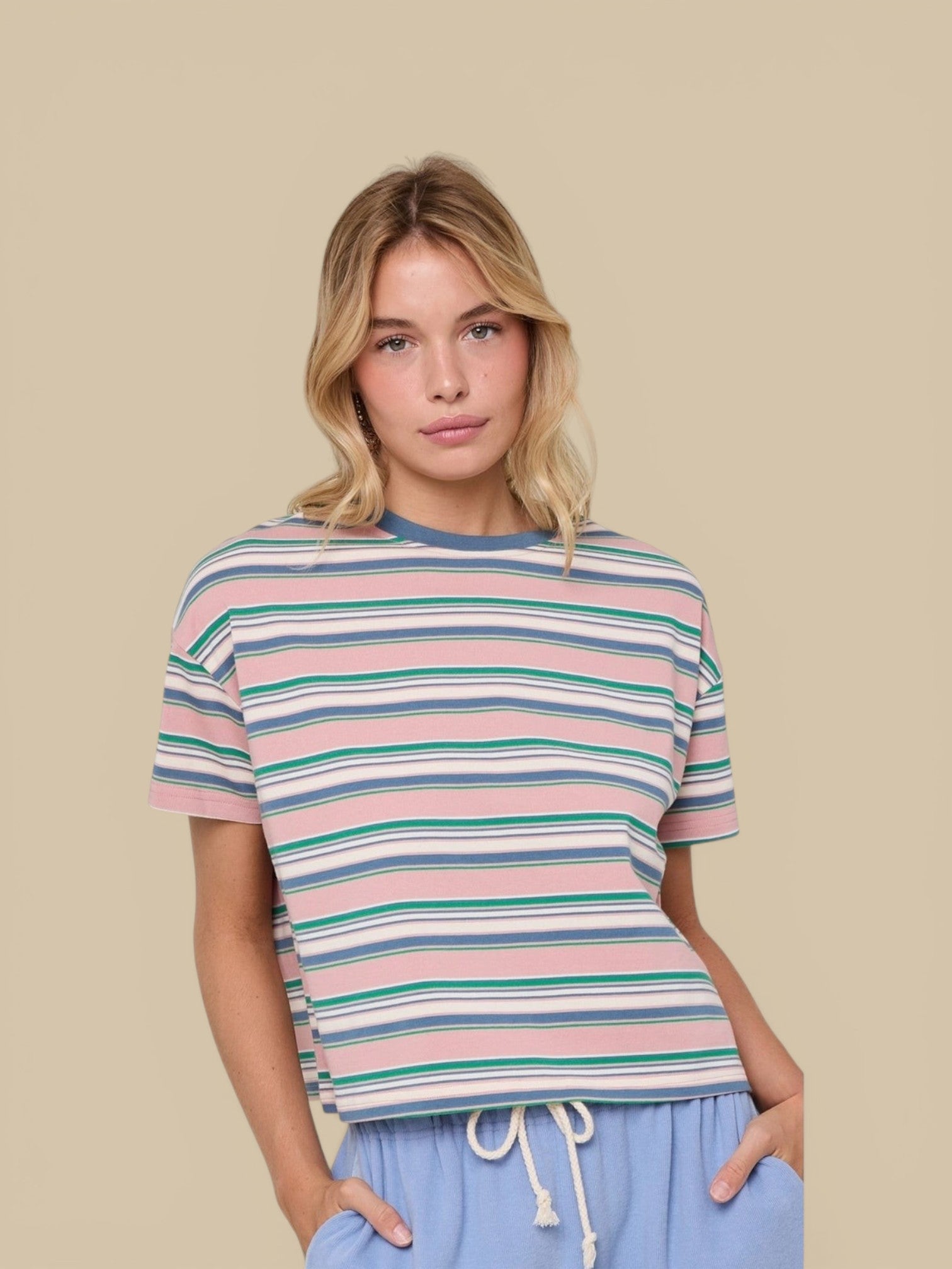 Lola Striped Knit Tee