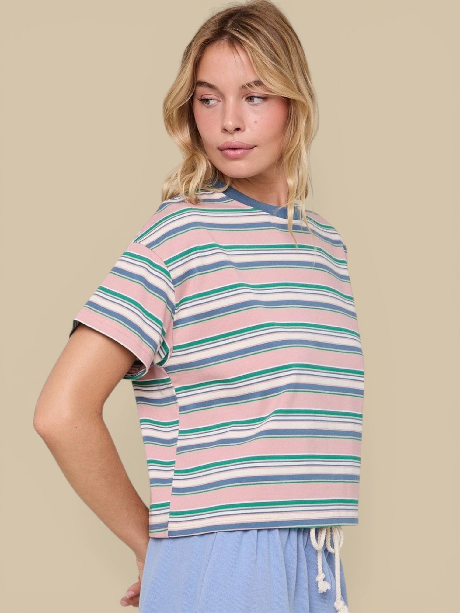 Lola Striped Knit Tee