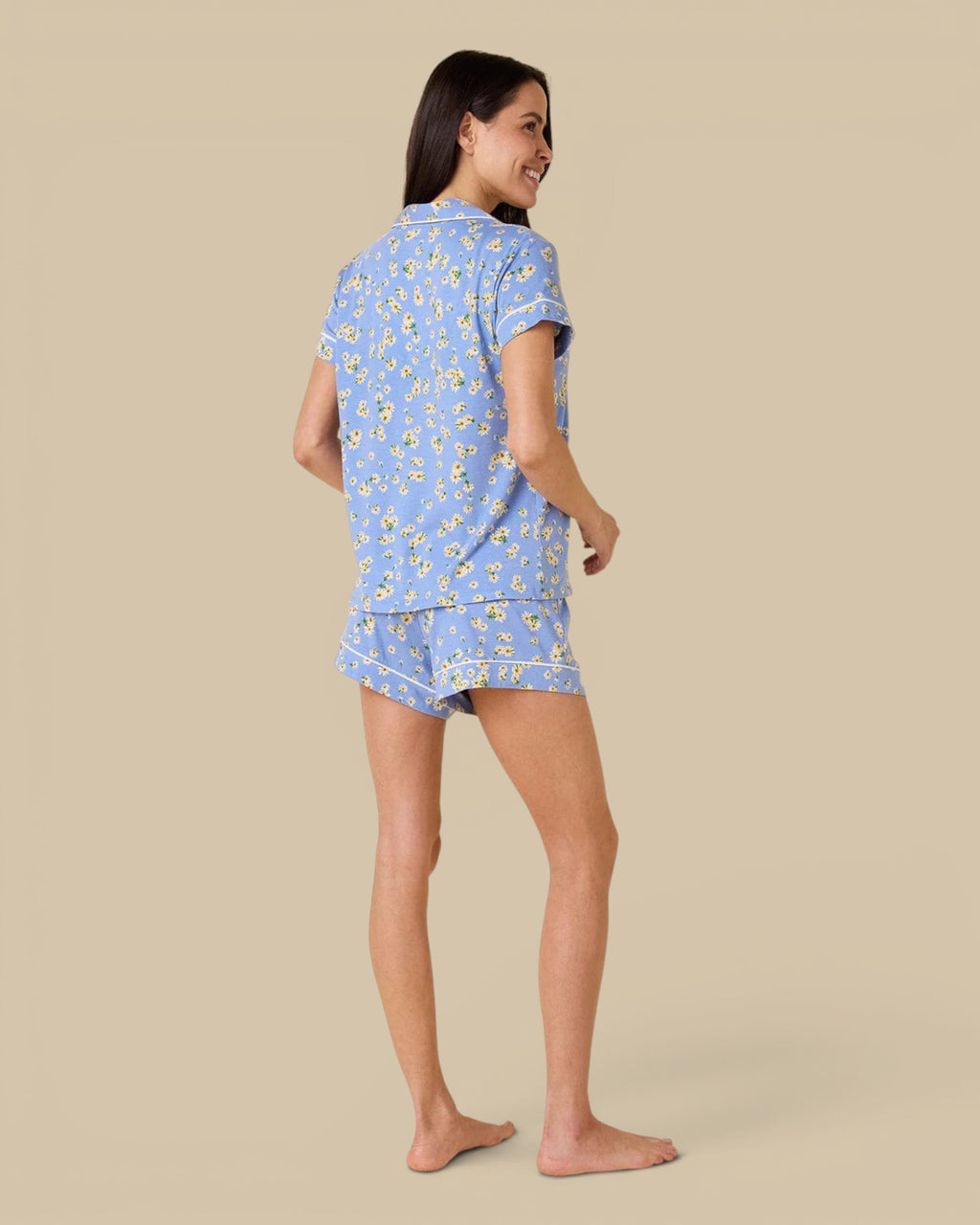 Blue Daisy Short Pajama Set