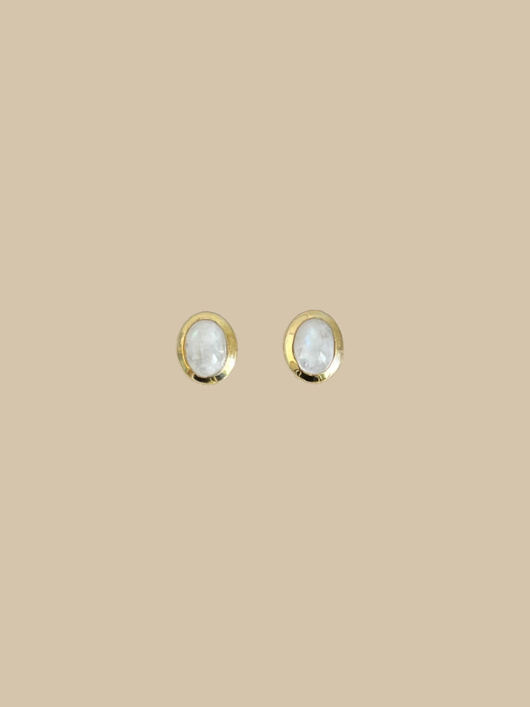 Moonstone Stud Earrings