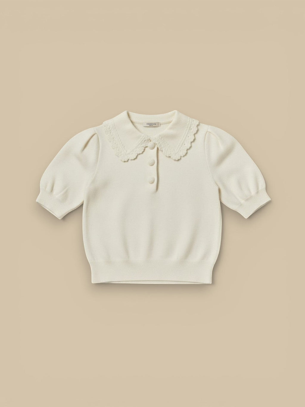 Off-White Scallop Collar Knit Top