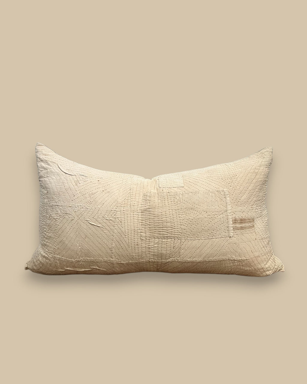 One-Of-A Kind Oversized Patchwork Lumbar Pillow