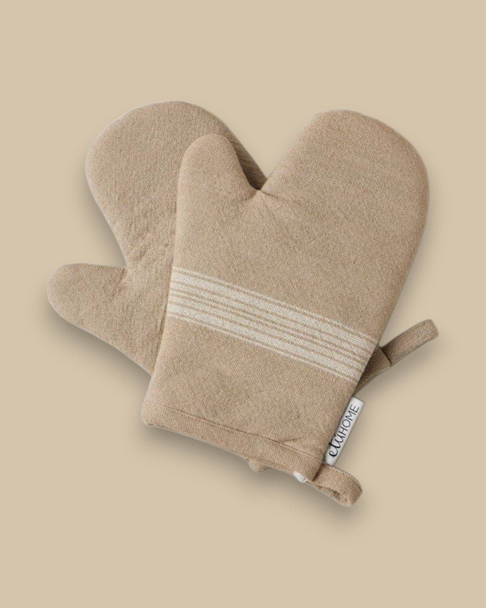 Oven Mitt, Vintage White Stripe