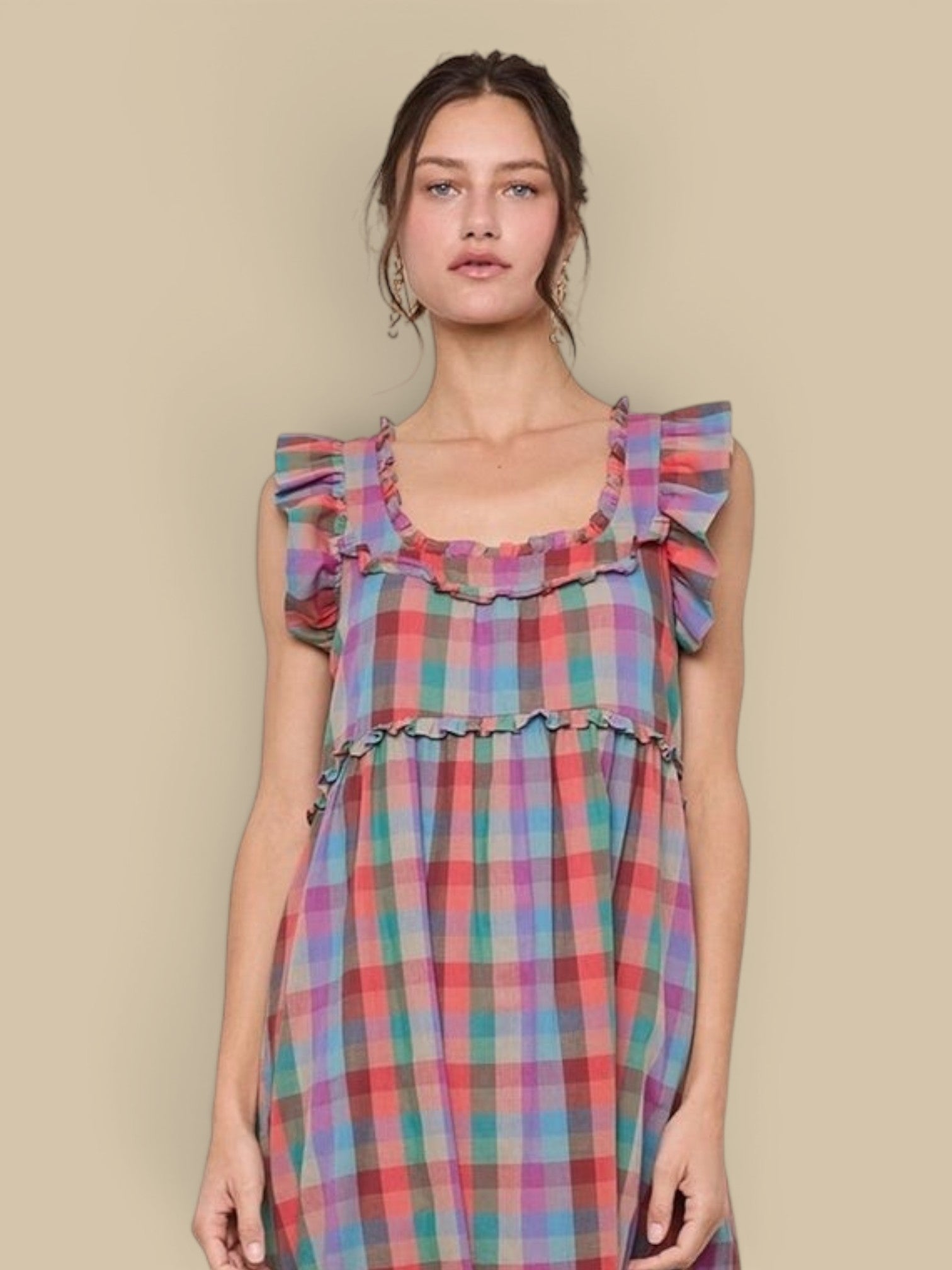 Penny Multicolor Plaid Dress