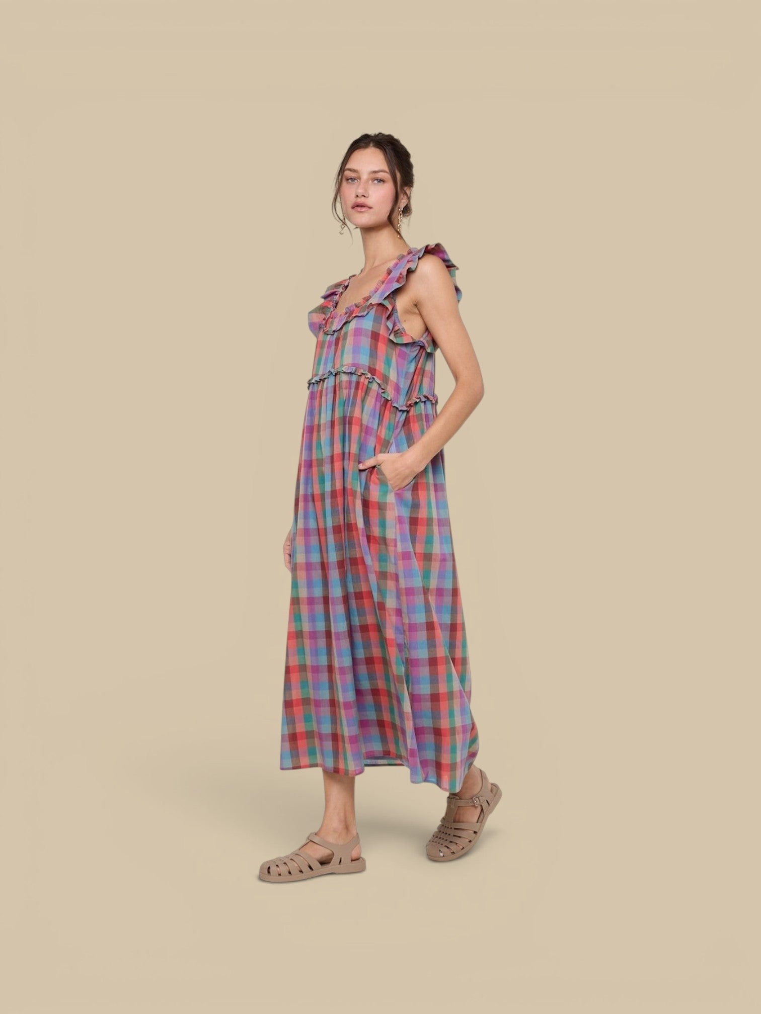 Penny Multicolor Plaid Dress