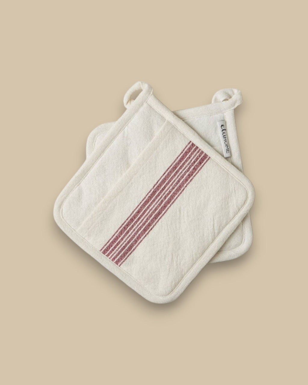 Pot Holder, Vintage Merlot Red Stripe