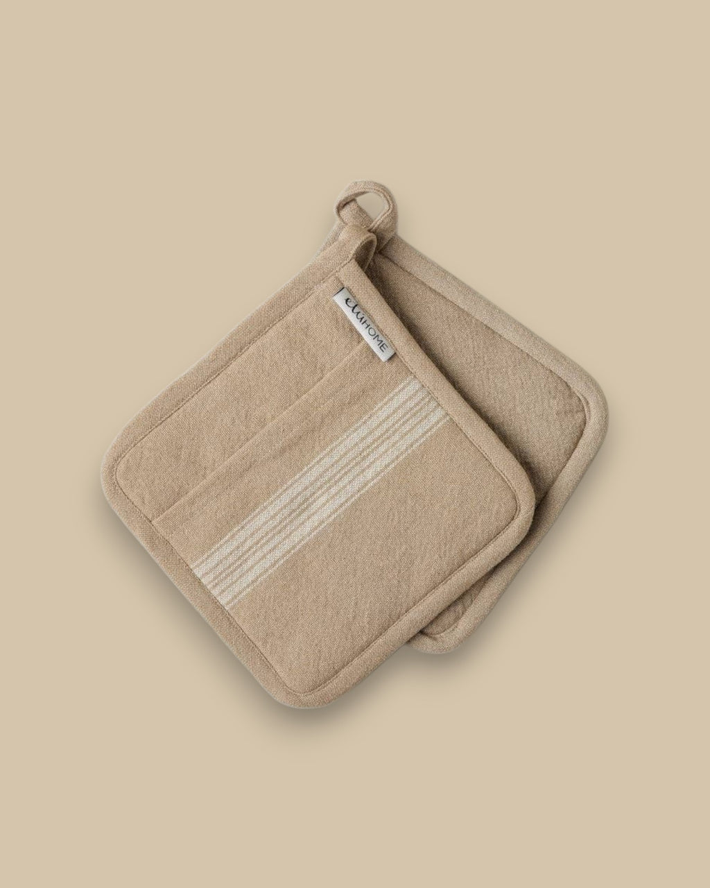 Pot Holder, Vintage White Stripe
