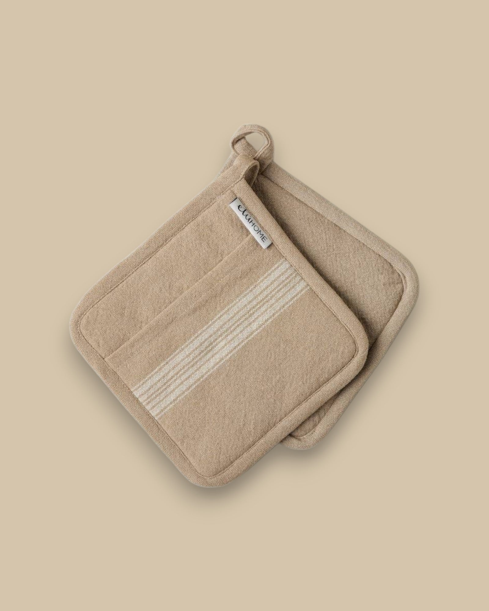 Pot Holder, Vintage White Stripe