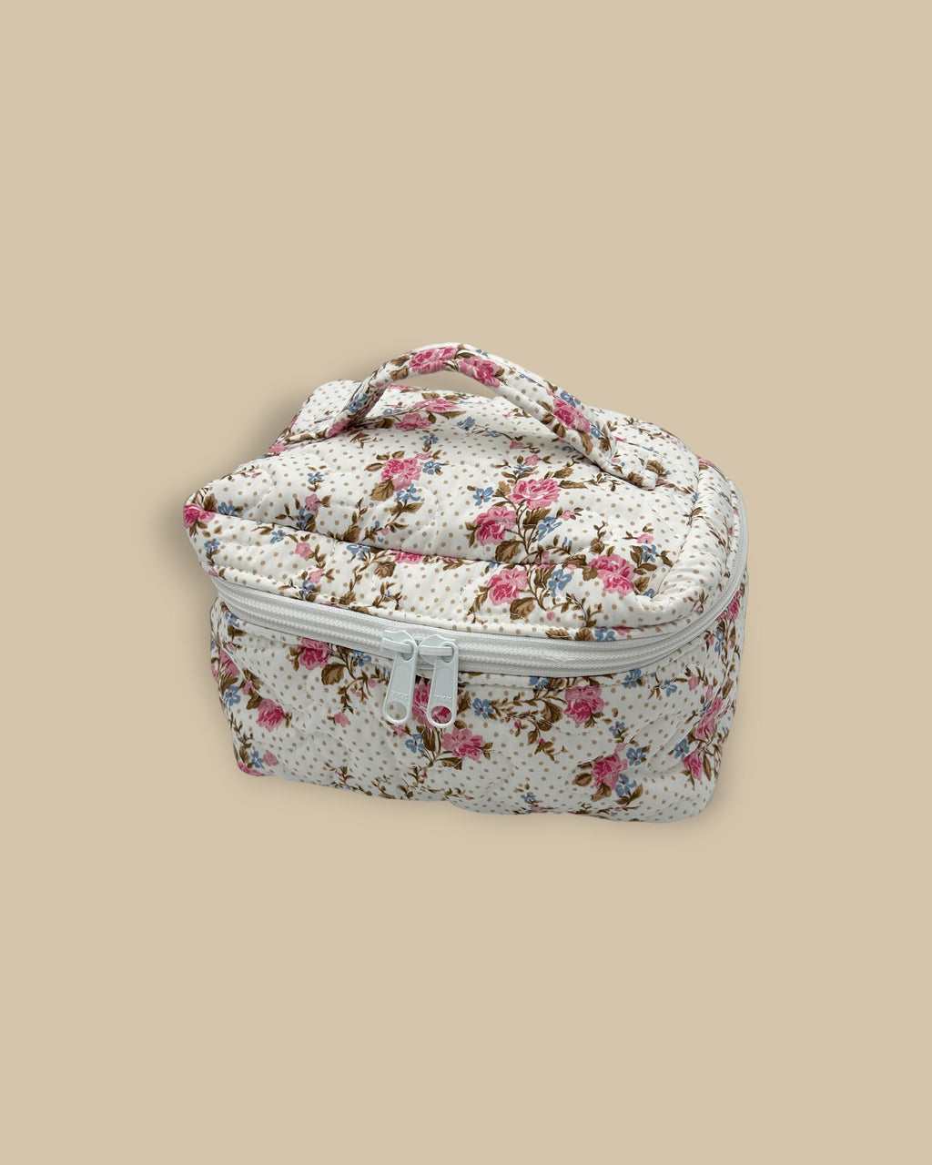 Rosey Floral Quilted Travel Case