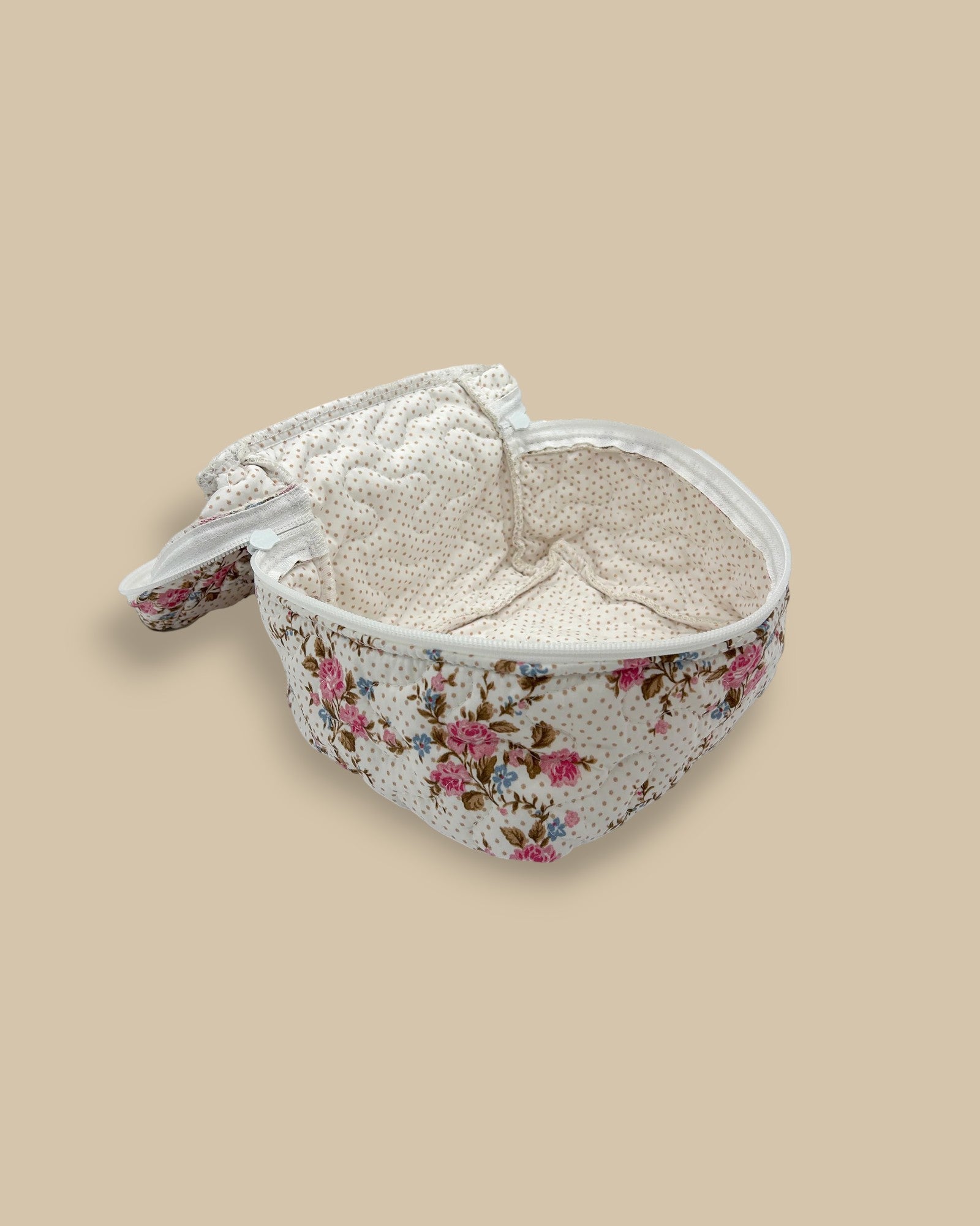 Rosey Floral Quilted Travel Case