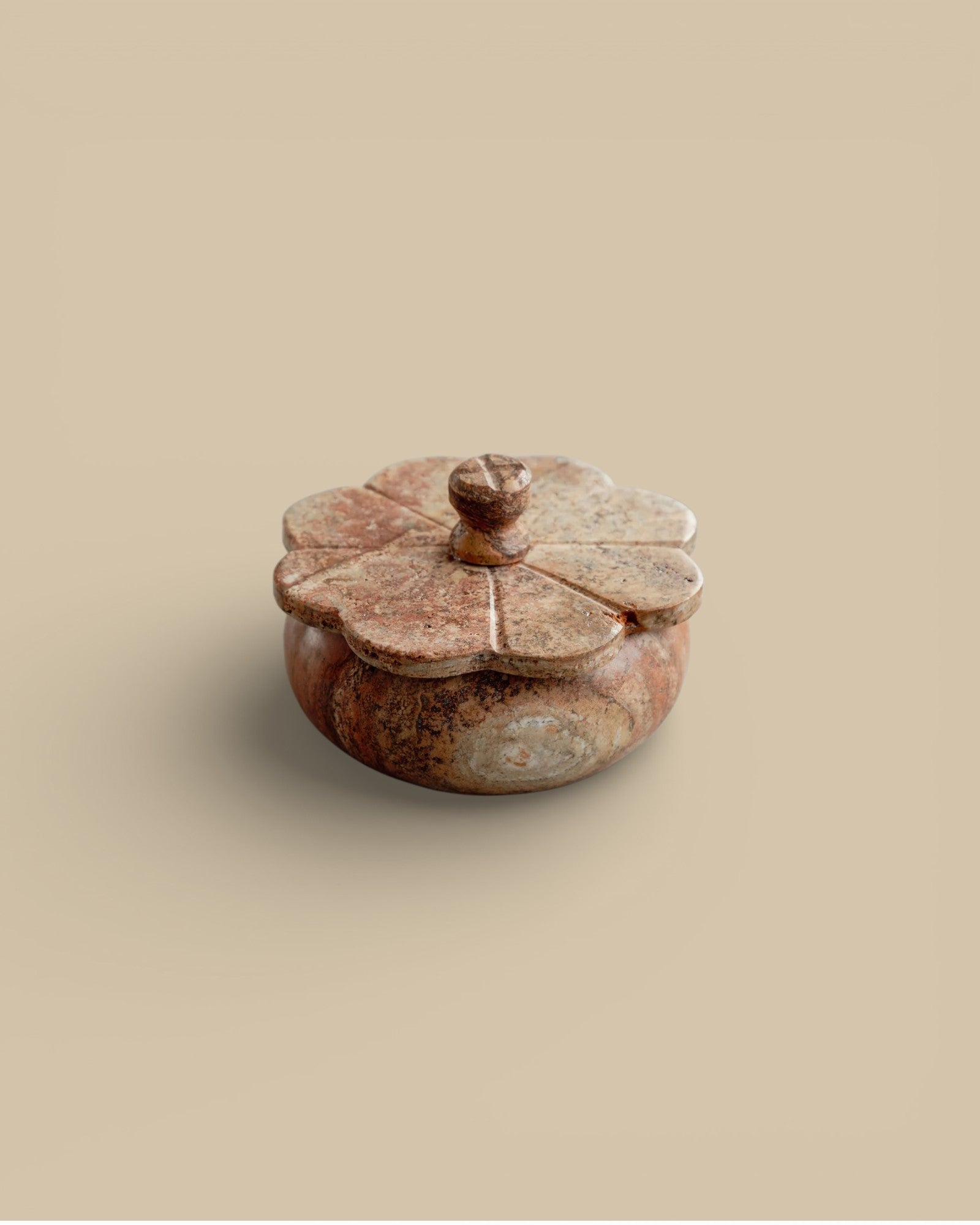 Rust Travertine Trinket Box