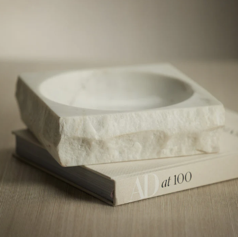 Rock‑Finish Marble Luxe Bowl