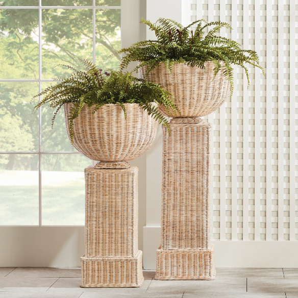 Charleston Rattan Pedestal Short