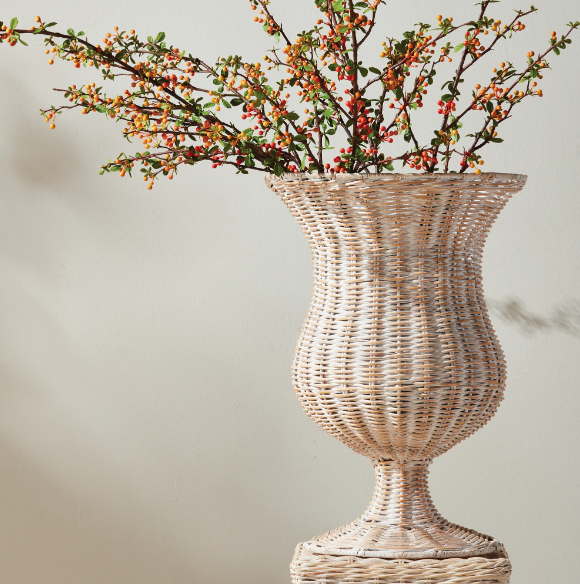 Chesapeake Rattan Footed Urn Tall